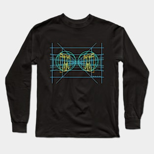 Vitruvian Space Man Long Sleeve T-Shirt